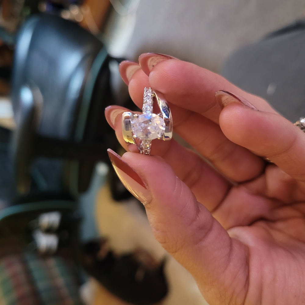 Lia Sophia Silver Solitaire Ring